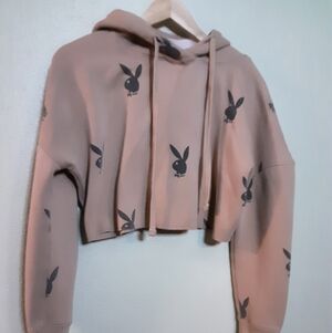 Playboy Bunny Cropped Hoodie